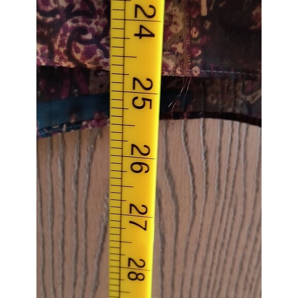 Chaps Women's Peasant Blouse Plus 2X Floral Chiffon Sheer 3/4 Sleeve Boho - Picture 4 of 6